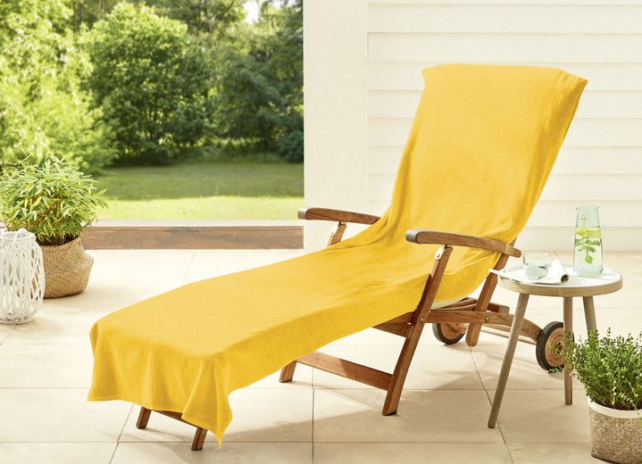 Garten - Dyckhoff-Schonbezüge aus Frottee, in Größe 300 (für Hochlehner, ca. 60x130 cm) bis 301 (für Liegen, ca. 70x200 cm), in Farbe BLAU Ansicht 5