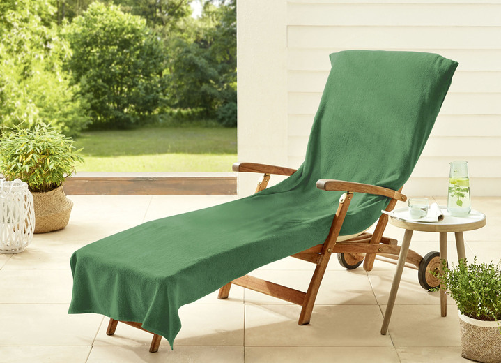 Garten - Dyckhoff-Schonbezüge aus Frottee, in Größe 300 (für Hochlehner, ca. 60x130 cm) bis 301 (für Liegen, ca. 70x200 cm), in Farbe BLAU Ansicht 6