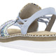 Sandaletten & Pantoletten - Rieker, sommerliche Damen-Sandalen, mit seitlichen Elastik-Bandagen, in Größe 036 bis 042, in Farbe HELLBLAU-BUNT – Farbe HELLBLAU-BUNT – Ansicht 3