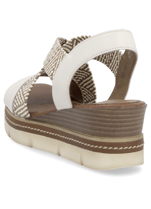 Sandaletten & Pantoletten - Remonte Sandalette mit Flechtdurchzügen, in Größe 036 bis 042, in Farbe HELLBEIGE-SAND Ansicht 3