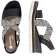 Sandaletten & Pantoletten - Remonte Sandalette mit Flechtdurchzügen, in Größe 036 bis 042, in Farbe HELLBEIGE-SAND – Farbe SCHWARZ-CREME – Ansicht 4