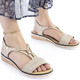 Sandaletten & Pantoletten - Rieker Sandale mit Flechtung und Metallschmuck, in Größe 036 bis 042, in Farbe BEIGE – Farbe BEIGE – Ansicht 6