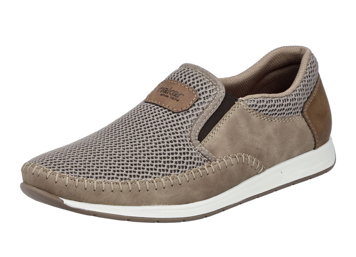 Slipper & Schnürschuhe - Rieker Slipper mit Fersen-Besatz, in Größe 040 bis 046, in Farbe BRAUN Ansicht 1