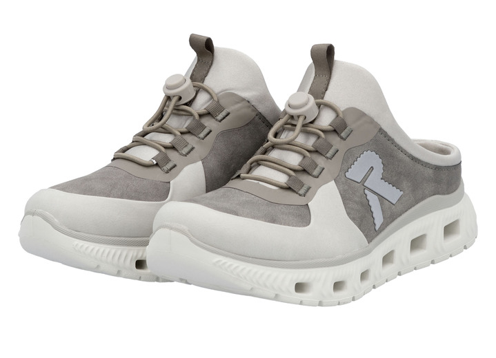 Slipper & Schnürschuhe - Rieker Slipper mit elastischem Schnellschnürsystem mit Stopper, in Größe 036 bis 042, in Farbe JEANS Ansicht 6