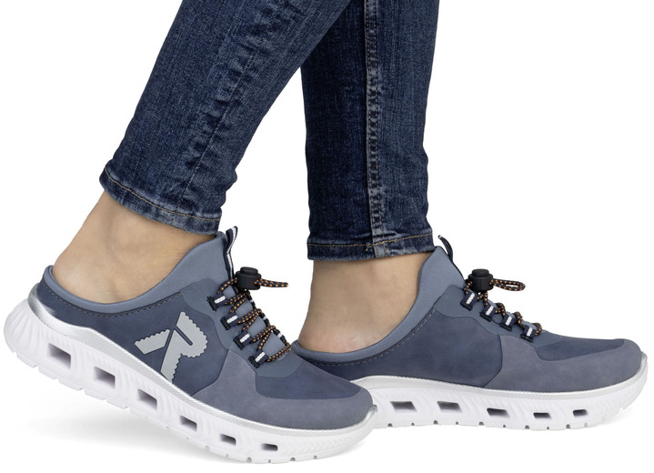 Slipper & Schnürschuhe - Rieker Slipper mit elastischem Schnellschnürsystem mit Stopper, in Größe 036 bis 042, in Farbe JEANS Ansicht 5