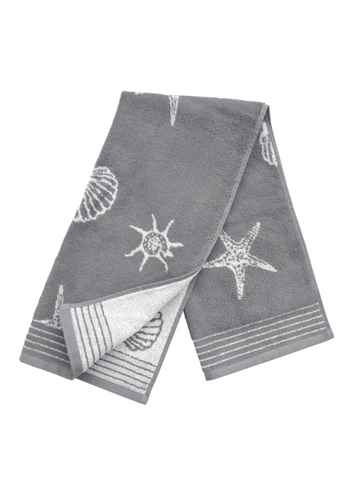 Handtücher - Frottier-Serie von Dyckhoff aus 100% Baumwolle Ansicht 9 Handtücher - Frottier-Serie von Dyckhoff aus 100% Baumwolle, in Größe 200 (Handtuch, 50x100 cm) bis 204 (Duschtuch, 70x140 cm), in Farbe GRAU Ansicht 9