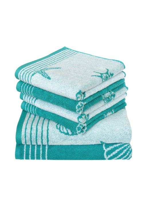 Handtücher - Frottier-Serie von Dyckhoff aus 100% Baumwolle Ansicht 11 Handtücher - Frottier-Serie von Dyckhoff aus 100% Baumwolle, in Größe 200 (Handtuch, 50x100 cm) bis 204 (Duschtuch, 70x140 cm), in Farbe GRAU Ansicht 11