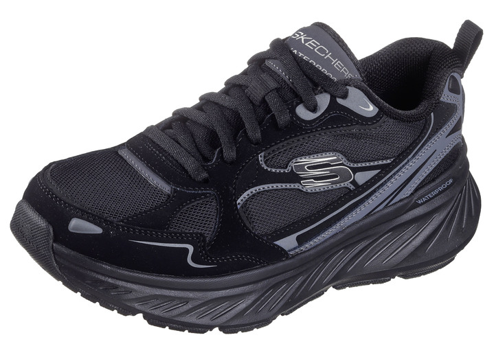 Slipper & Schnürschuhe - SKECHERS, sportliche Damen-Sneaker, mit Klimamembrane, in Größe 036 bis 041, in Farbe SCHWARZ Ansicht 1