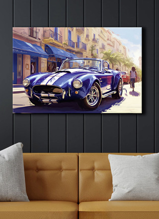 Automobilklassiker „Cobra“ als hochwertiges Leinwandbild