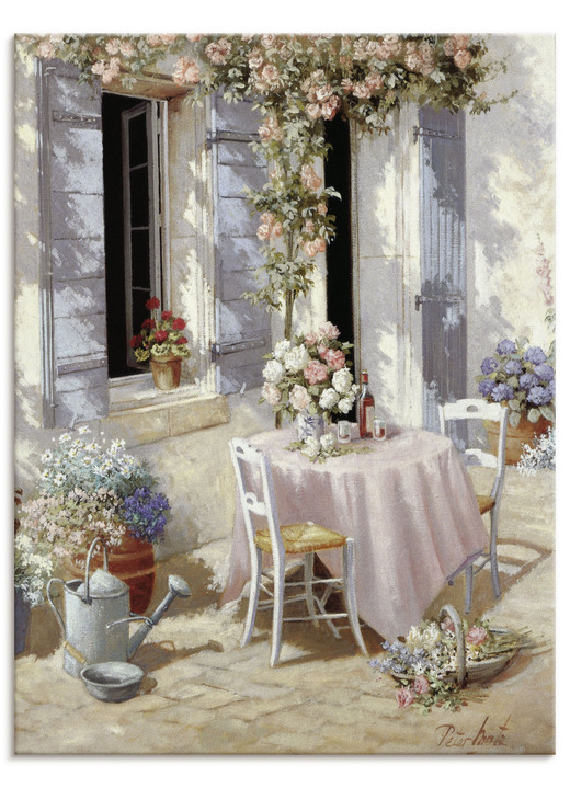 Blumen - Romantisches Leinwandbild Einladung, in Farbe BUNT Ansicht 2