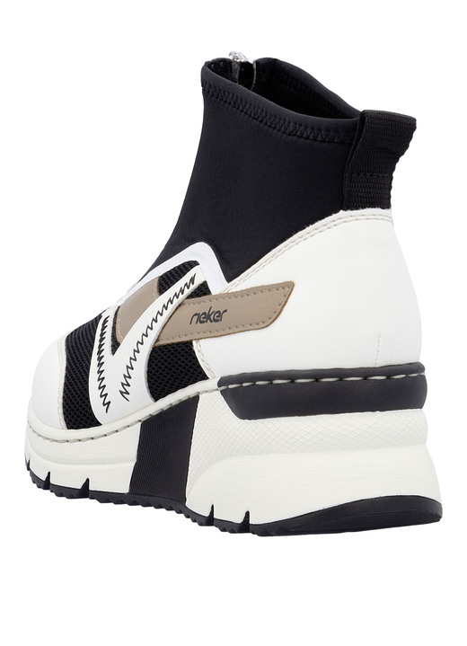 Stiefel & Stiefeletten - Rieker, stylische Damen-Boots, Weite G, mit herausnehmbarem Fußbett, in Größe 036 bis 042, in Farbe CREME-SCHWARZ-BRAUN Ansicht 6