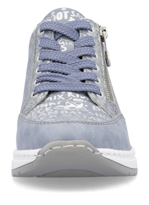 Slipper & Schnürschuhe - Rieker Schnür-Sneaker aus bedrucktem Synthetikmaterial, in Größe 036 bis 042, in Farbe HELLGRAU-SILBER Ansicht 13