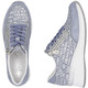 Slipper & Schnürschuhe - Rieker Schnür-Sneaker aus bedrucktem Synthetikmaterial, in Größe 036 bis 042, in Farbe HELLGRAU-SILBER – Farbe HELLBLAU-SILBER – Ansicht 7