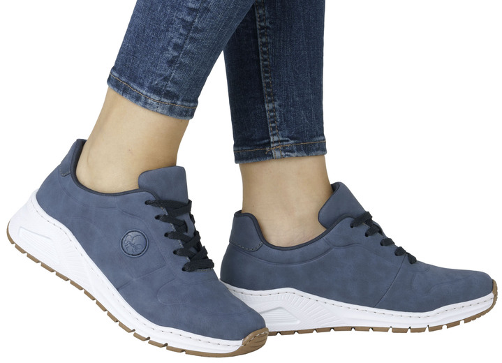 Slipper & Schnürschuhe - Rieker, stylische Damen-Sneaker, Weite H, mit herausnehmbarem Fußbett, in Größe 036 bis 042, in Farbe JEANS Ansicht 7