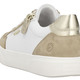 Slipper & Schnürschuhe - Remonte Sneaker aus Nappa- und Veloursleder mit Metallic-Besatz, in Größe 036 bis 042, in Farbe BLAU-WEISS-SILBER – Farbe SAND-WEISS-GOLD – Ansicht 6