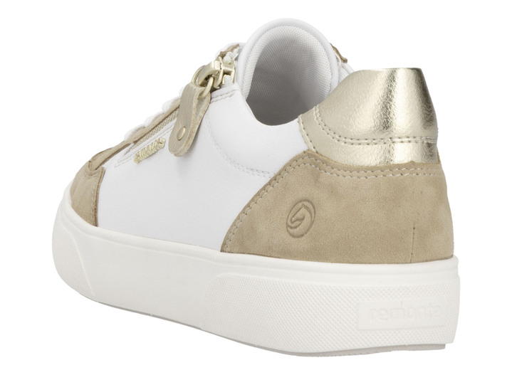 Slipper & Schnürschuhe - Remonte Sneaker aus Nappa- und Veloursleder mit Metallic-Besatz, in Größe 036 bis 042, in Farbe BLAU-WEISS-SILBER Ansicht 14