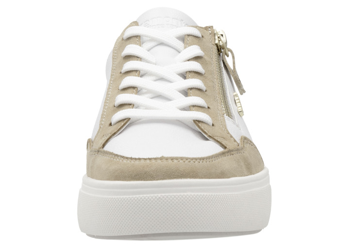 Slipper & Schnürschuhe - Remonte Sneaker aus Nappa- und Veloursleder mit Metallic-Besatz, in Größe 036 bis 042, in Farbe BLAU-WEISS-SILBER Ansicht 13