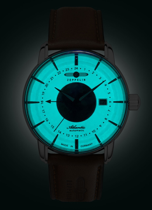 Mechanikuhren / Automatikuhren - Automatik-Herrenuhr, Zeppelin-Atlantic 8468-5 Ansicht 3 Mechanikuhren / Automatikuhren - Automatik-Herrenuhr, Zeppelin-Atlantic 8468-5, in Farbe  Ansicht 3