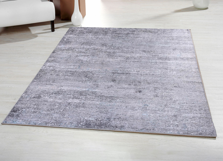 Modern - Elegant bedruckte Brücken und Teppiche , in Größe 113 (Brücke, 70 x 140 cm) bis 278 (Teppich, 190 x 290 cm), in Farbe GRAU Ansicht 2