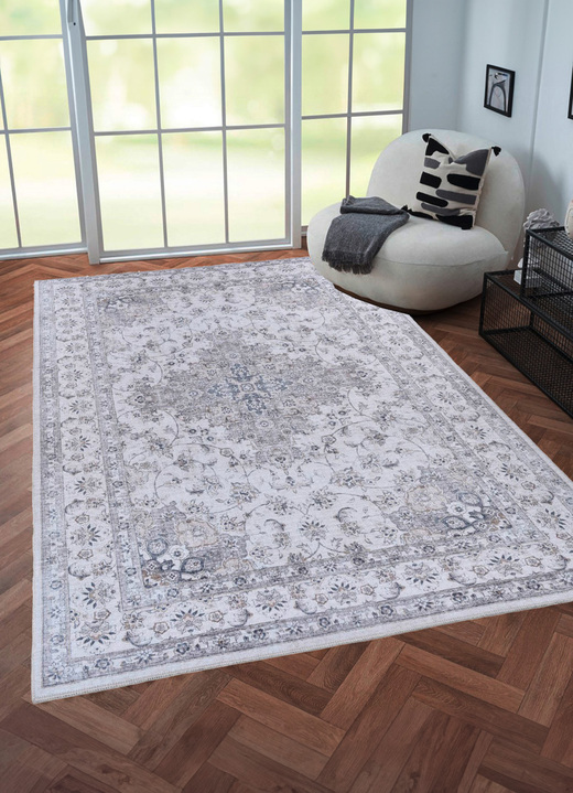 Modern - Bedruckte Brücken und Teppich von Gino Falcone, in Größe 113 (Brücke, 70 x 140 cm) bis 249 (Teppich, 160 x 230 cm), in Farbe CREME Ansicht 5