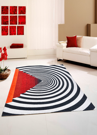 Modern - Hochwertige Brücken und Teppiche von Gino Falcone, in Größe 100 (Teppich, 100 x 100 cm) bis 278 (Teppich, 190 x280 cm), in Farbe MULTICOLOR – Farbe MULTICOLOR – Ansicht 