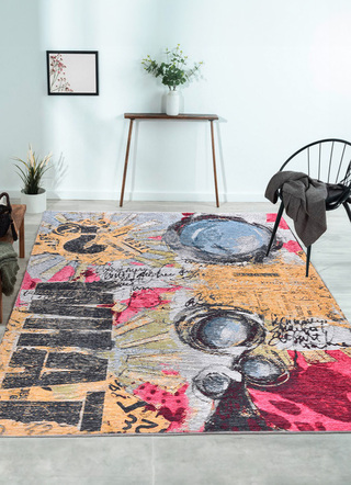 Modern - Moderne Teppiche von Gino Falcone, in Größe 115 (Brücke, 80 x 160 cm) bis 305	Teppich rund	Ø 160 cm, in Farbe BUNT – Farbe BUNT – Ansicht 