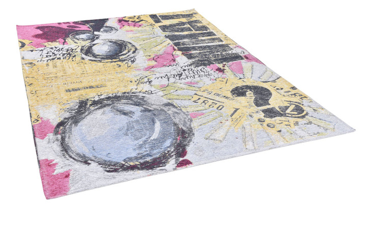 Modern - Moderne Teppiche von Gino Falcone, in Größe 115 (Brücke, 80 x 160 cm) bis 305	Teppich rund	Ø 160 cm, in Farbe BUNT Ansicht 3