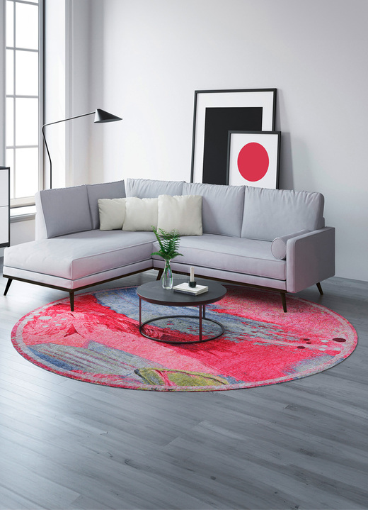 Modern - Moderne Teppiche von Gino Falcone, in Größe 115 (Brücke, 80 x 160 cm) bis 305 (Teppich rund,	Ø 160 cm), in Farbe BUNT Ansicht 6