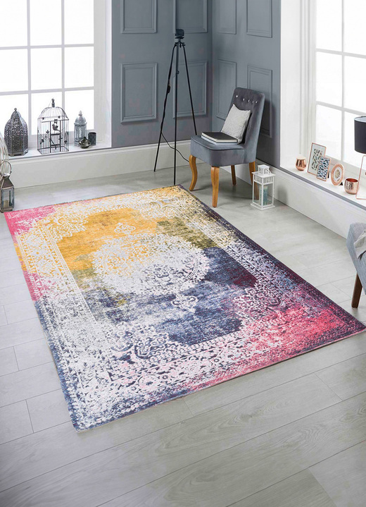 Modern - Moderner Brücke und Teppiche, in Größe 115 (Brücke, 80 x 160 cm) bis 278  (Teppich, 190 x 280 cm), in Farbe BUNT Ansicht 4