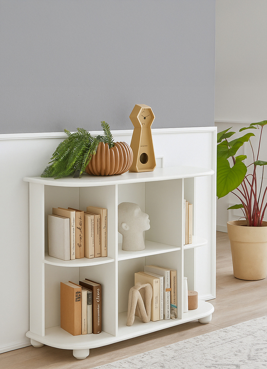 Regale - Regal mit 6 offenen Fächern, in Farbe WEISS Ansicht 1