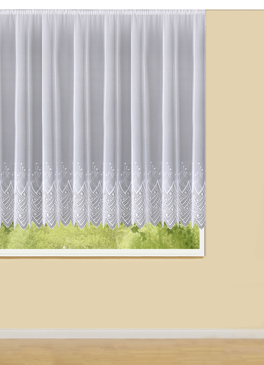 Klassisch - Store Grafik mit Universalschienenband Ansicht 1 Klassisch - Store Grafik mit Universalschienenband, in Größe 140 (H120xB300 cm) bis 298 (H245xB600 cm), in Farbe WEISS Ansicht 1