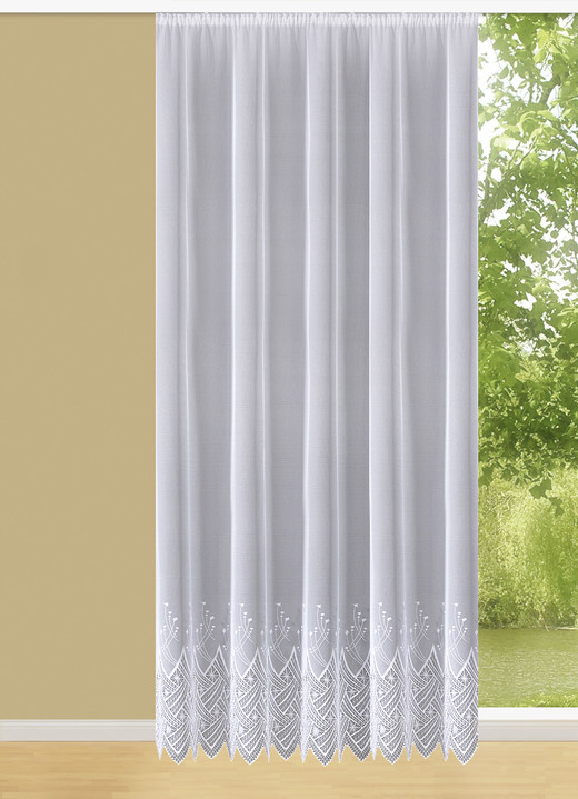Klassisch - Store Grafik mit Universalschienenband Ansicht 3 Klassisch - Store Grafik mit Universalschienenband, in Größe 140 (H120xB300 cm) bis 298 (H245xB600 cm), in Farbe WEISS Ansicht 3