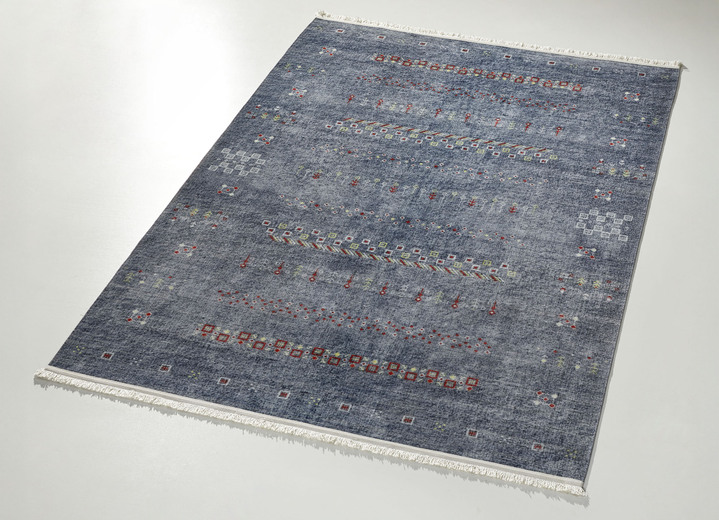 Klassisch - Edle Brücken und Teppiche Ansicht 2 Klassisch - Edle Brücken und Teppiche, in Größe 113 (Brücke, 80x150 cm) bis 282 (Teppich, 200x290 cm), in Farbe BLAUGRAU Ansicht 2