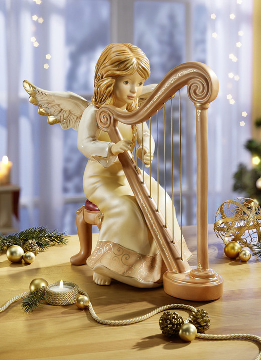 Goebel-Figuren - Engel mit Harfe, in Farbe BORDEAUX Ansicht 2