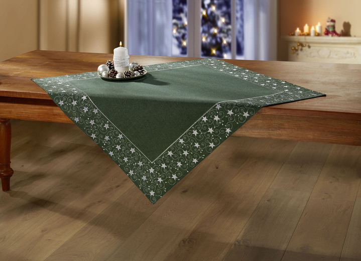 Tischdecken - Tisch- und Raumdekoration mit Glitzergarn, in Größe 130 (Deckchen, 35/ 50 cm) bis 404 (Kissenbezug, 40/ 40 cm), in Farbe ROT Ansicht 16