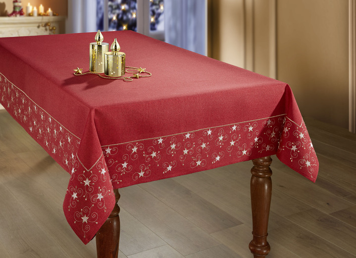 Tischdecken - Tisch- und Raumdekoration mit Glitzergarn, in Größe 130 (Deckchen, 35/ 50 cm) bis 404 (Kissenbezug, 40/ 40 cm), in Farbe ECRU Ansicht 11