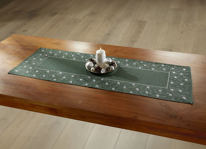 Tischdecken - Tisch- und Raumdekoration mit Glitzergarn, in Größe 130 (Deckchen, 35/ 50 cm) bis 404 (Kissenbezug, 40/ 40 cm), in Farbe ROT Ansicht 15