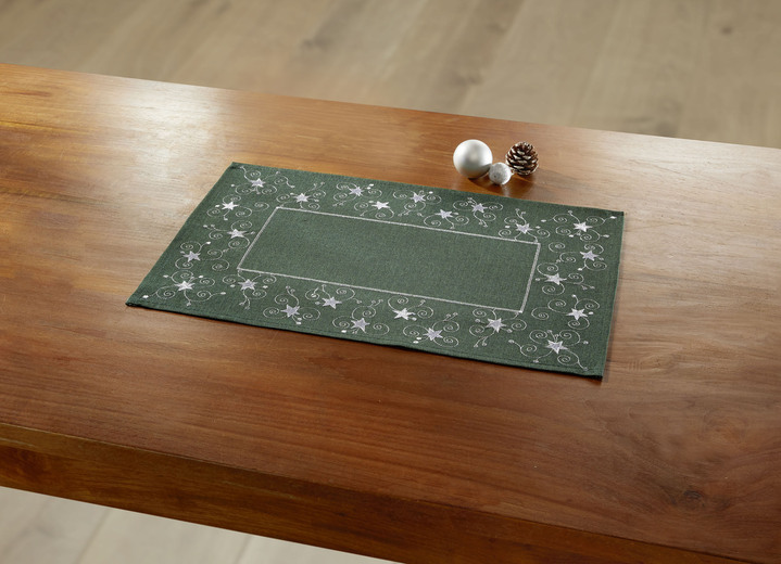 Tischdecken - Tisch- und Raumdekoration mit Glitzergarn, in Größe 130 (Deckchen, 35/ 50 cm) bis 404 (Kissenbezug, 40/ 40 cm), in Farbe ROT Ansicht 13