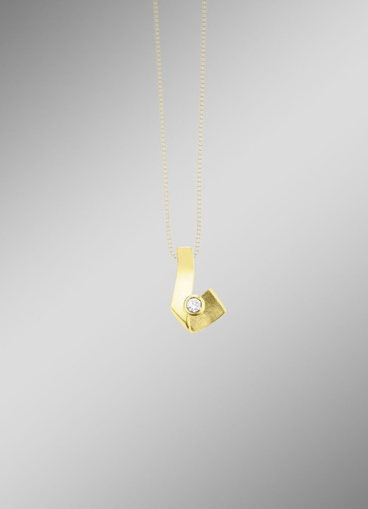 Anhänger - Anhänger mit Brillant, in Farbe  Ansicht 1