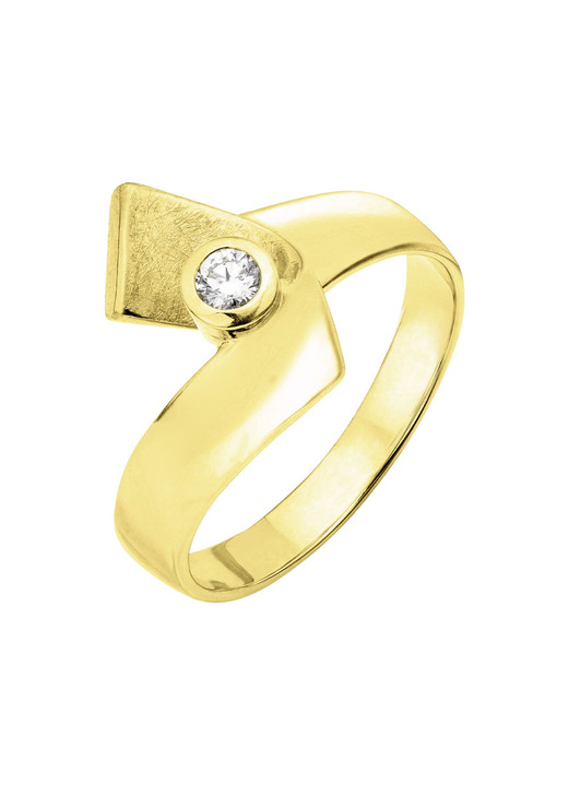 Schmuck & Uhren - Vollendete Form: Damenring mit Brillant, in Größe 160 bis 220, in Farbe  Ansicht 2