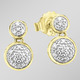 Ohrschmuck - Bewegliche Ohrstecker mit Diamanten – Ansicht 1 Ohrschmuck - Bewegliche Ohrstecker mit Diamanten, in Farbe  – Ansicht 1