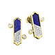 Ohrschmuck - Strahlende Eleganz – Ohrstecker mit Lapislazuli und Brillanten, in Farbe  – Ansicht 2