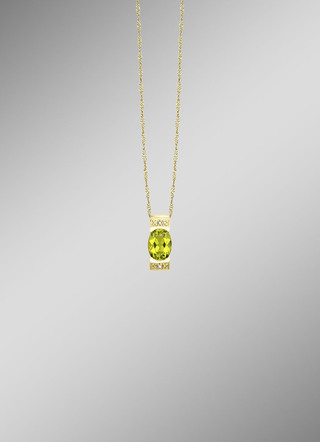 Strahlende Natürlichkeit – Anhänger mit Peridot und Diamanten
