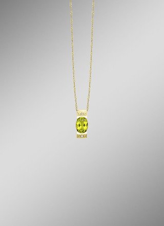 Strahlende Natürlichkeit – Anhänger mit Peridot und Diamanten