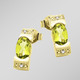 Ohrschmuck - Frische trifft Eleganz – Ohrstecker mit Peridot und Diamanten, in Farbe  – Ansicht 1