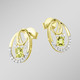 Ohrschmuck - Ohrstecker mit Brillanten und Peridot, in Farbe  – Ansicht 1