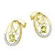 Ohrschmuck - Ohrstecker mit Brillanten und Peridot, in Farbe  – Ansicht 2