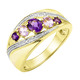 Ringe - Damenring mit Amethyst und Zirkonia, in Größe 160 bis 220, in Farbe  – Ansicht 2