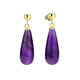 Ohrschmuck - Ohrstecker aus Gold mit Amethyst, in Farbe  – Ansicht 2