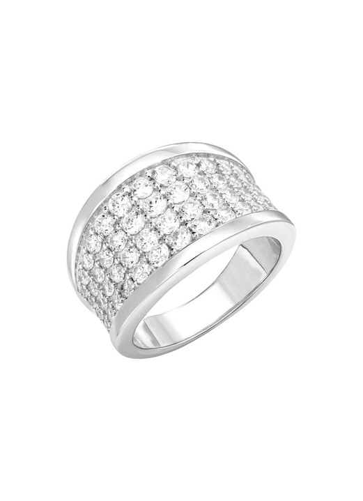 Ringe - Schicker Damenring mit Zirkonia, in Größe 160 bis 220, in Farbe  Ansicht 2